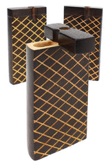 Burned Wood Dugout “Night Lattice” – 4″ – Assorted