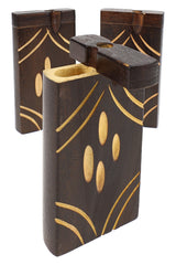 Burned Wood Dugout “Night Lattice” – 4″ – Assorted