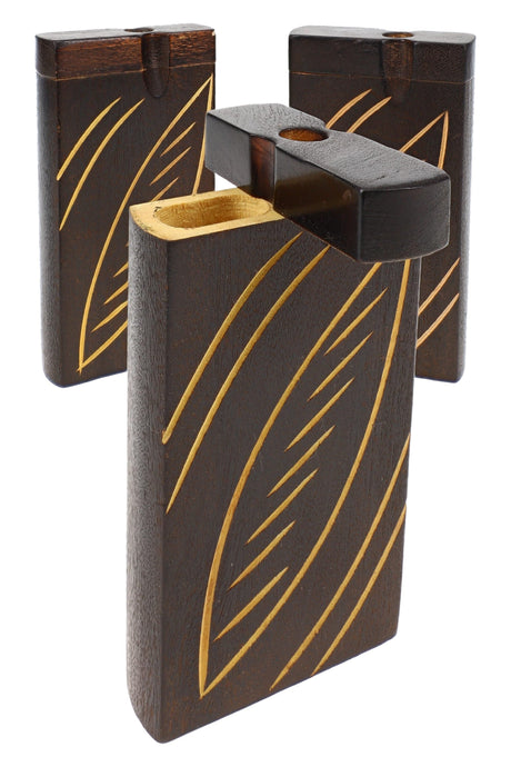 Burned Wood Dugout “Night Lattice” – 4″ – Assorted