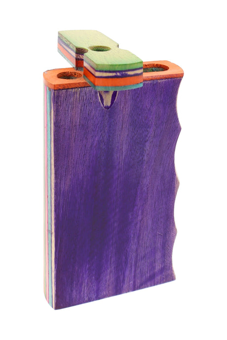 Multicolor Layered Wood Dugout “Rainbow Rail” – 4″ – Assorted Colors