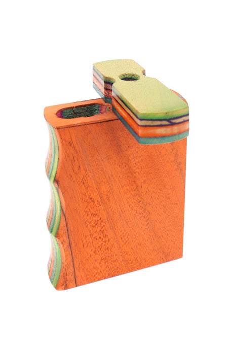 Multicolor Layered Wood Dugout “Mini Rainbow Rail” – 3″ – Assorted Colors