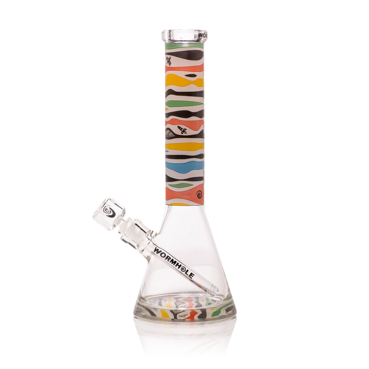 Retro Saturn 15" Clear Beaker Bong