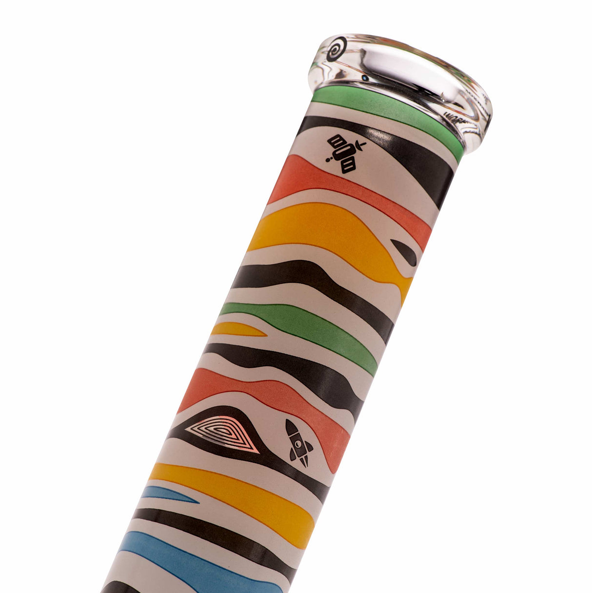 Retro Saturn 15" Clear Beaker Bong