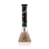 Mandala Myriad Teal 11" Mini Beaker Bong