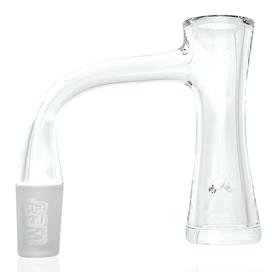 AFM Whirlpool Quartz Dab Banger Set, clear view on seamless white background