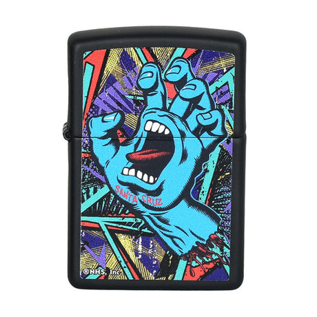 ThreadHeads Zippo Lighter with vibrant street art design, front view on white background