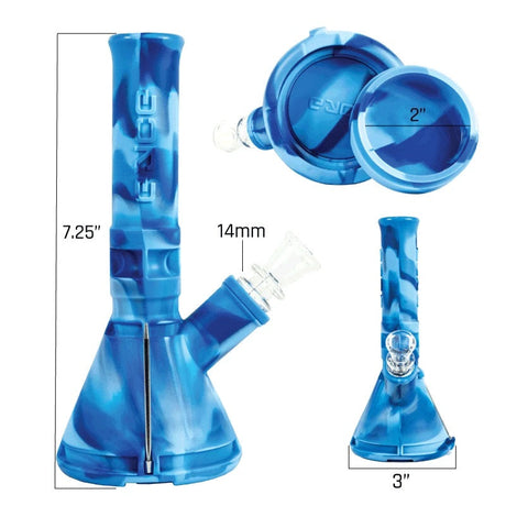 Eyce Silicone Mini Beaker Bong – 7″ – Hidden Storage – Assorted Colors