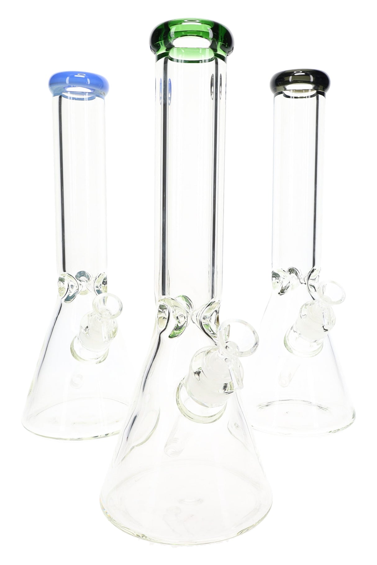 Clear Beaker Glass Bong “Ice Vault” – Ice Pinch – 13.5″ – Assorted Colors