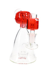Fluid-Filled Glass Beaker Bong “Little Alien” – Freezable – Showerhead Perc – 6″