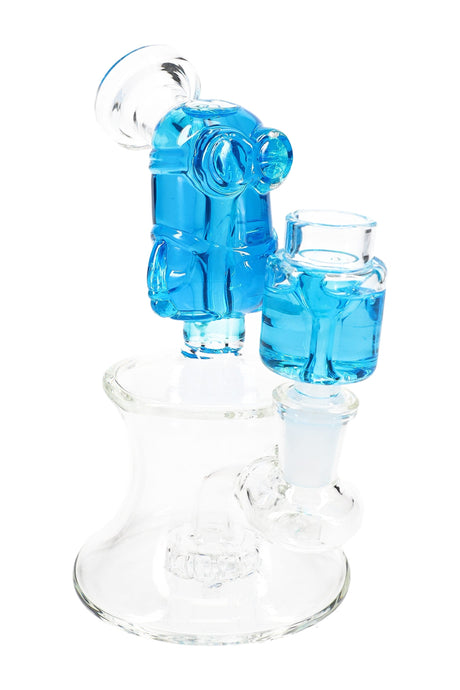 Stemless GoG Fluid-Filled Mini Bong “Sidekick” – Showerhead Perc – 6½″
