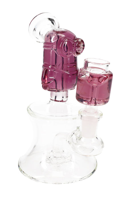 Stemless GoG Fluid-Filled Mini Bong “Sidekick” – Showerhead Perc – 6½″