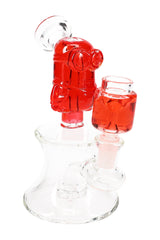 Stemless GoG Fluid-Filled Mini Bong “Sidekick” – Showerhead Perc – 6½″