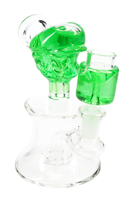 Fluid-Filled Plumber Glass Bong “Pipe Dream” – Showerhead Perc – 5.5″