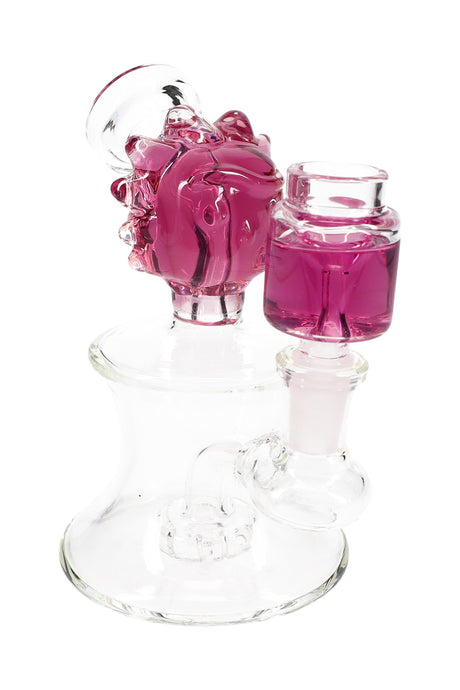 Glass Bong “Ricky” – Fluid-Filled – Showerhead Perc – 5½″