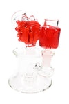 Glass Bong “Ricky” – Fluid-Filled – Showerhead Perc – 5½″