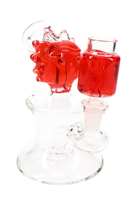 Glass Bong “Ricky” – Fluid-Filled – Showerhead Perc – 5½″