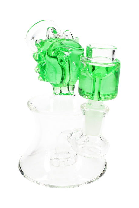 Glass Bong “Ricky” – Fluid-Filled – Showerhead Perc – 5½″
