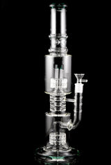 16" Glass Straight Tube Bong “Matrix Maker” – Double Matrix Perc – GoG