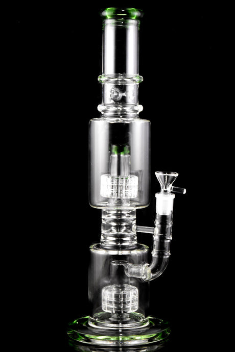 16" Glass Straight Tube Bong “Matrix Maker” – Double Matrix Perc – GoG