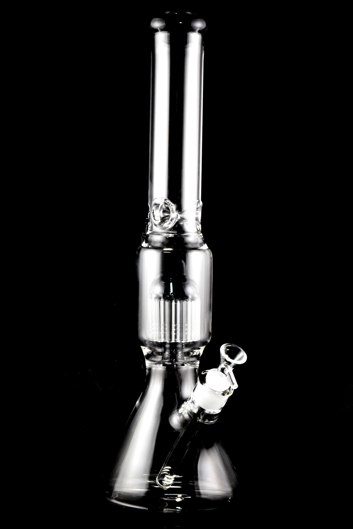 Glass on Glass Beaker Bong “Treehouse” – 12-Arm Tree Perc – Ice Pinch – 18″