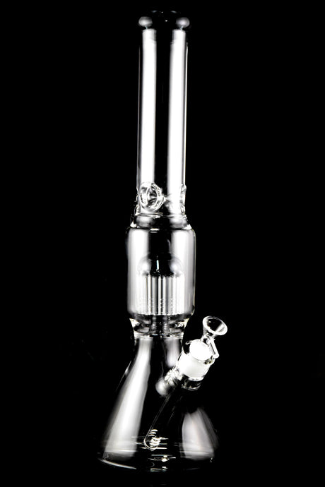 Glass on Glass Beaker Bong “Treehouse” – 12-Arm Tree Perc – Ice Pinch – 18″