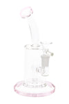 Glass Straight Tube Bong “Inline Mini” – Stemless – 14.5 mm Female – 7½″ – Assorted Colors