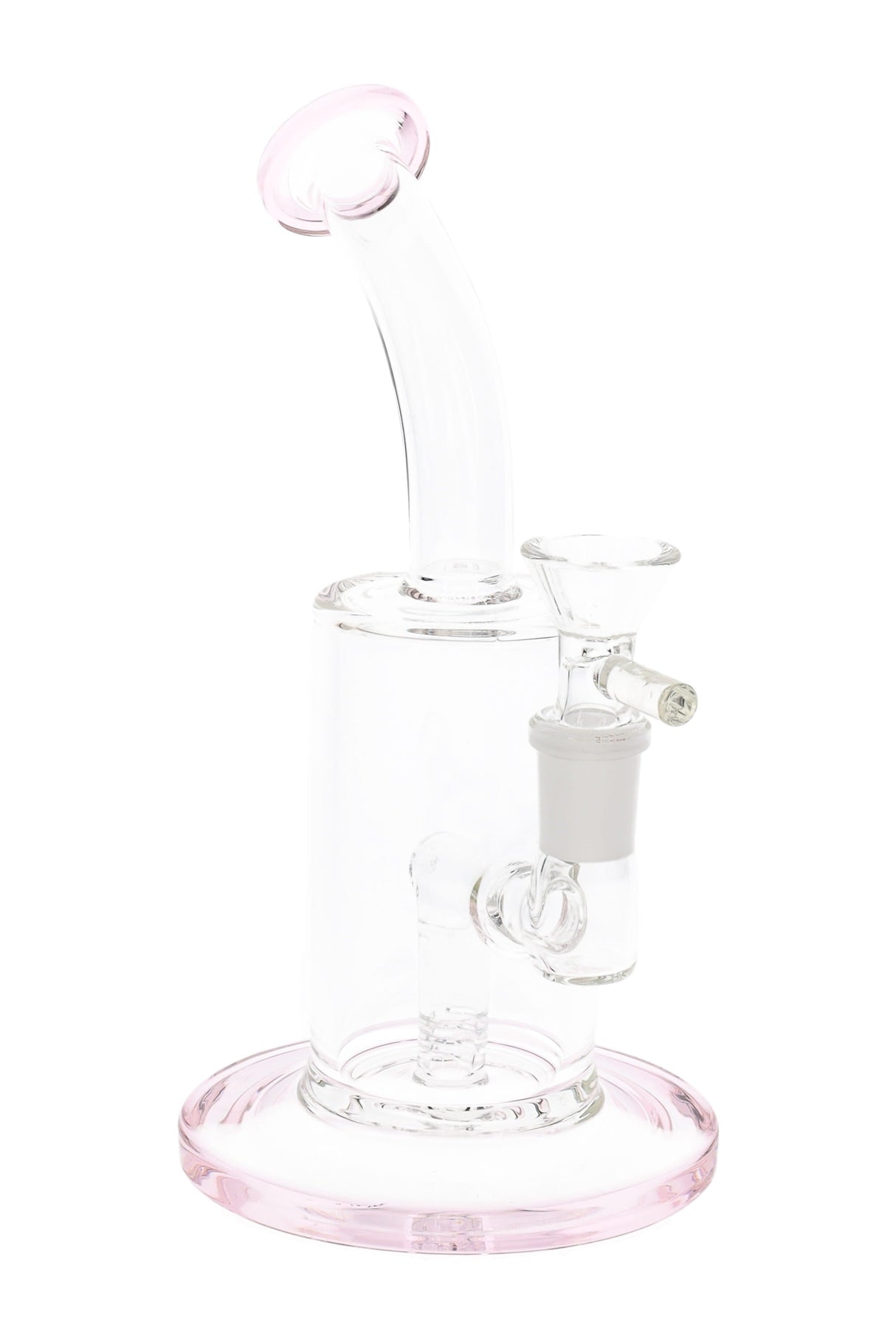 Glass Straight Tube Bong “Inline Mini” – Stemless – 14.5 mm Female – 7½″ – Assorted Colors