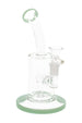 Glass Straight Tube Bong “Inline Mini” – Stemless – 14.5 mm Female – 7½″ – Assorted Colors