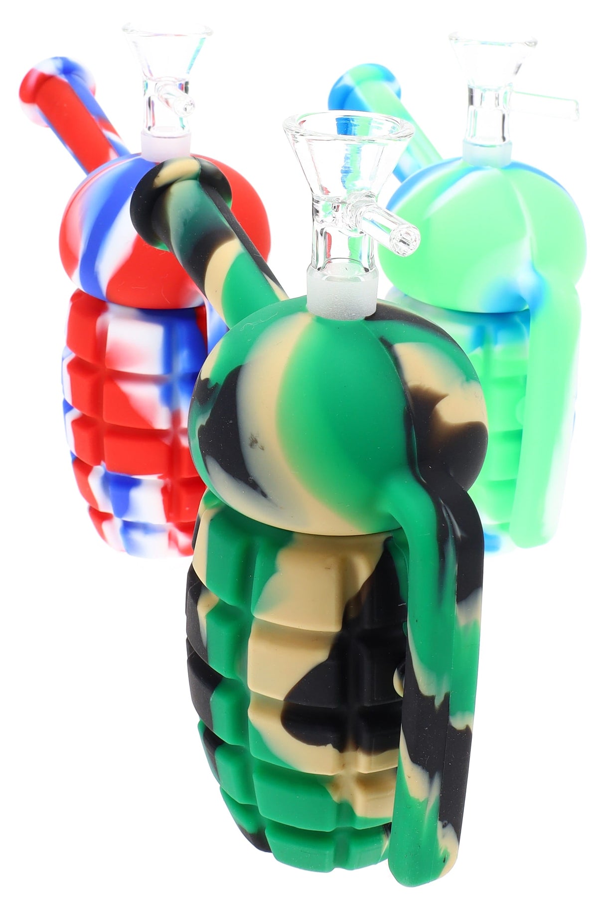 Silicone Grenade Bong “Kaboom Mini” – 4½″ – Assorted Colors