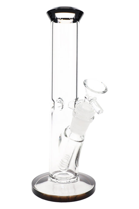 Straight Tube Glass Bong “Color Pop” – 9″ – Assorted Colors