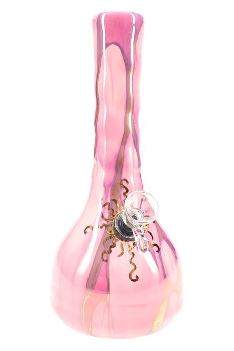 Ancient Creations 9″ Gold Sunburst Ceramic Beaker Bong