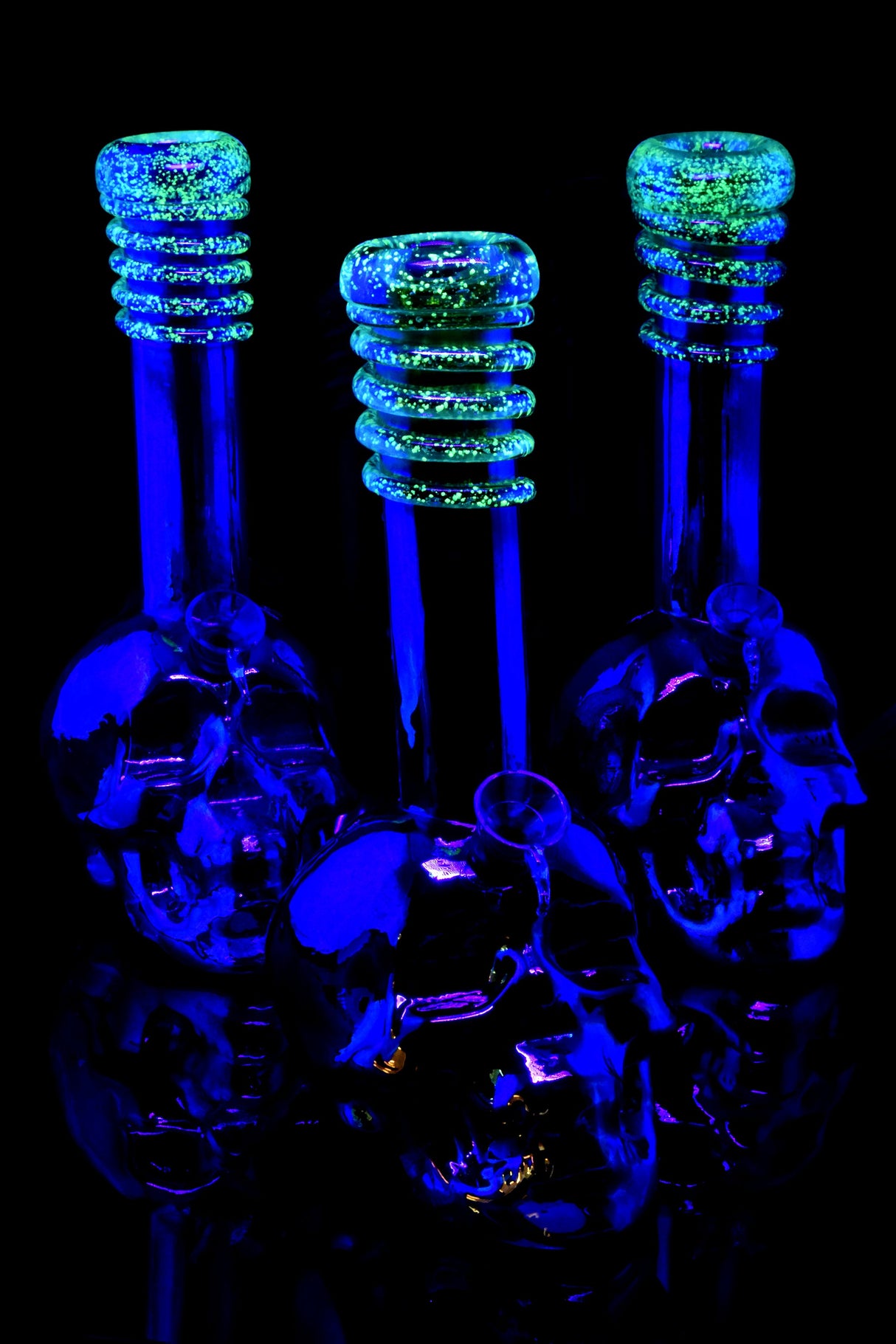 10.5″ Skull Glow Bong - Assorted Colors