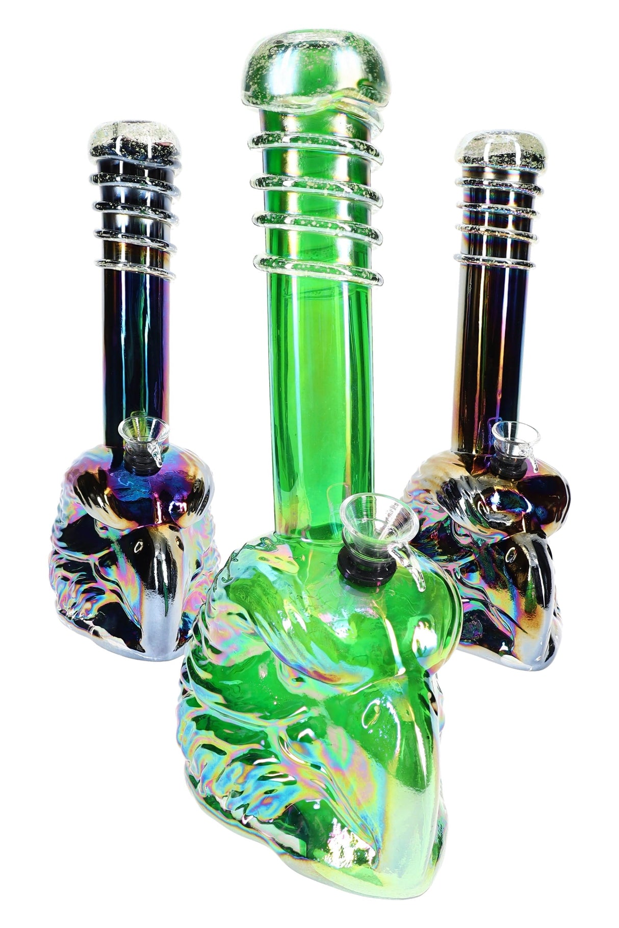 11″ Metallic Eagle Glow Bong - Assorted Colors