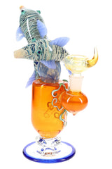 9″ Stemless Color-Changing Fume Dolphin Perc Bong