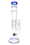 Straight Tube Glass Bong “Bubble Grip” – 14″ – Assorted Colors