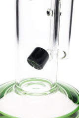 Straight Tube Glass Bong “Bubble Grip” – 14″ – Assorted Colors