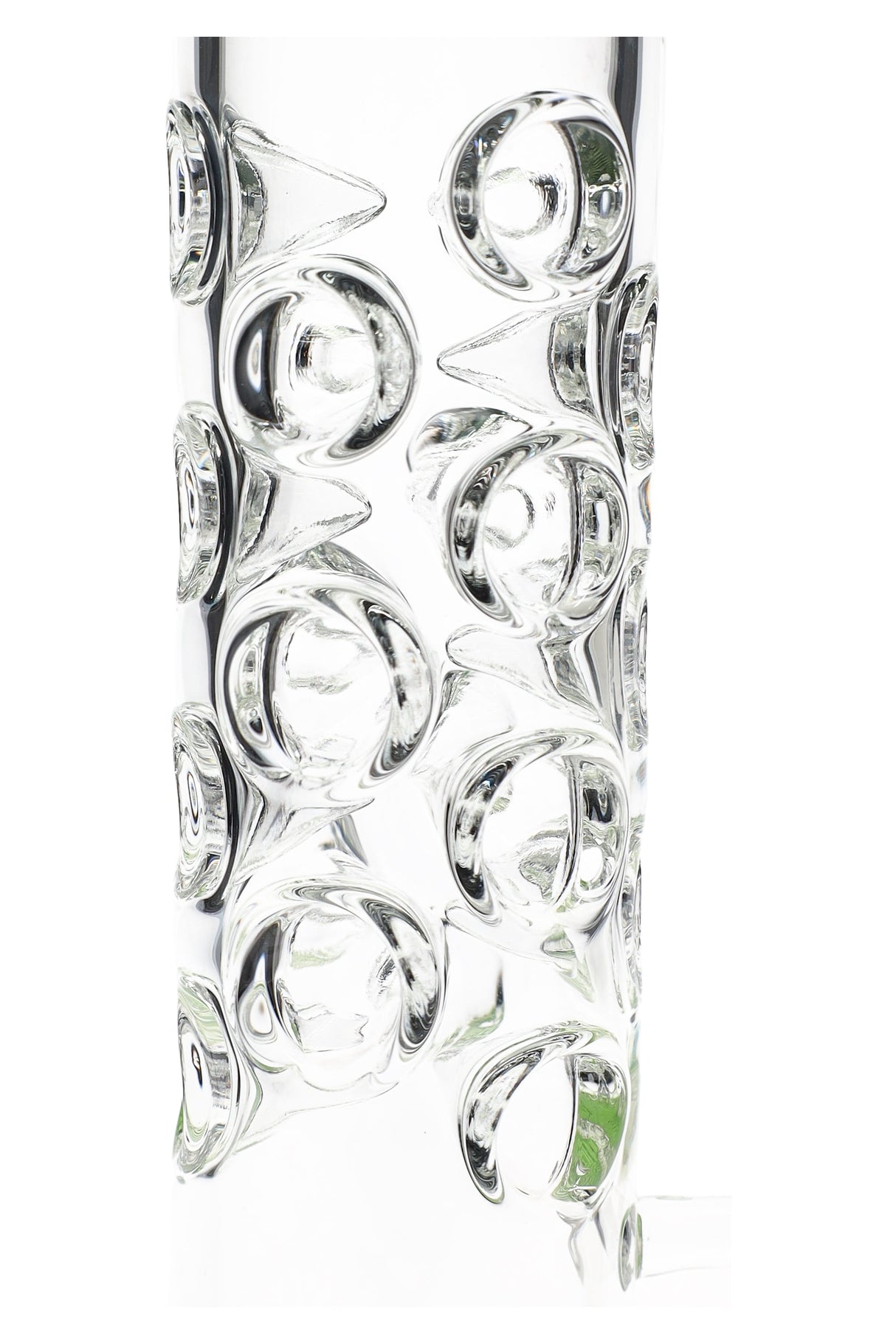 Straight Tube Glass Bong “Bubble Grip” – 14″ – Assorted Colors