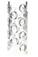 Straight Tube Glass Bong “Bubble Grip” – 14″ – Assorted Colors