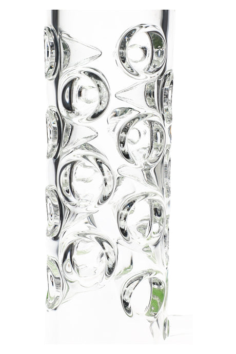 Straight Tube Glass Bong “Bubble Grip” – 14″ – Assorted Colors