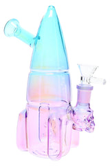 Glass Rocket Ship Bong “Lift-Off” – 7½″ – Assorted Colors