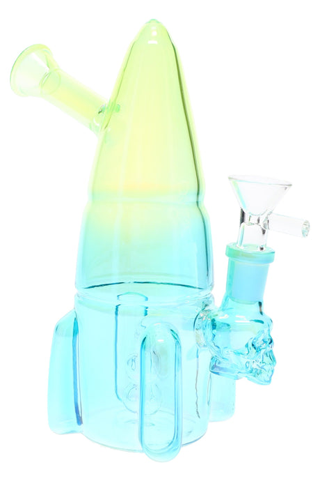 Glass Rocket Ship Bong “Lift-Off” – 7½″ – Assorted Colors