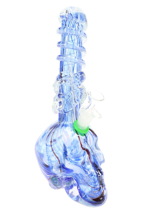 Soft Glass Skull Bong “Night Howl” – UV-Reactive Accents – Assorted Colors