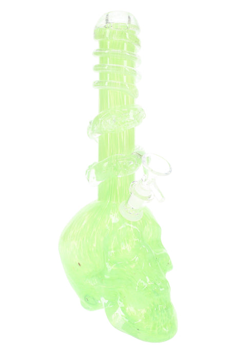 Soft Glass Skull Bong “Night Howl” – UV-Reactive Accents – Assorted Colors