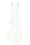 Soft Glass Round-Base Bong “Luna Loop” – UV-Reactive Spiral – Assorted Colors