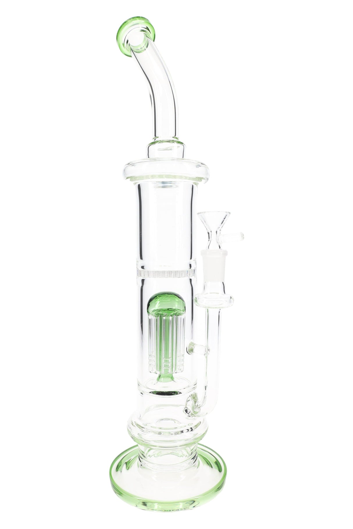 Glass Stemless GOG Straight Shooter Bong “Perc Parade” – 15″ – Assorted Colors