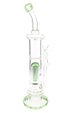 Glass Stemless GOG Straight Shooter Bong “Perc Parade” – 15″ – Assorted Colors