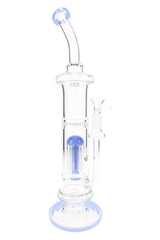 Glass Stemless GOG Straight Shooter Bong “Perc Parade” – 15″ – Assorted Colors