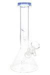 Clear Glass Beaker Bong “Rim Pop” – 8″ – Assorted Colors