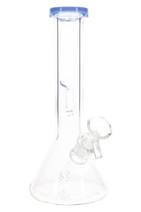 Clear Glass Beaker Bong “Rim Pop” – 8″ – Assorted Colors