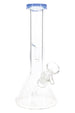 Clear Glass Beaker Bong “Rim Pop” – 8″ – Assorted Colors